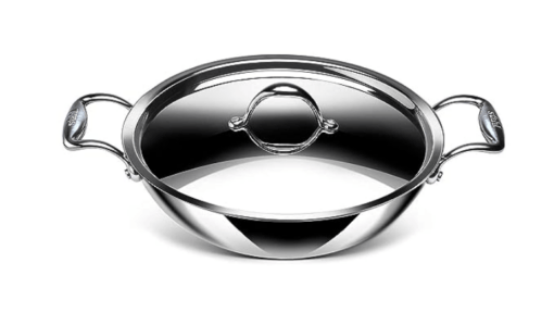 Stahl Triply Stainless Steel Artisan Kadhai with Lid, 4320, 20cm, 1.6 Liters - Image 2